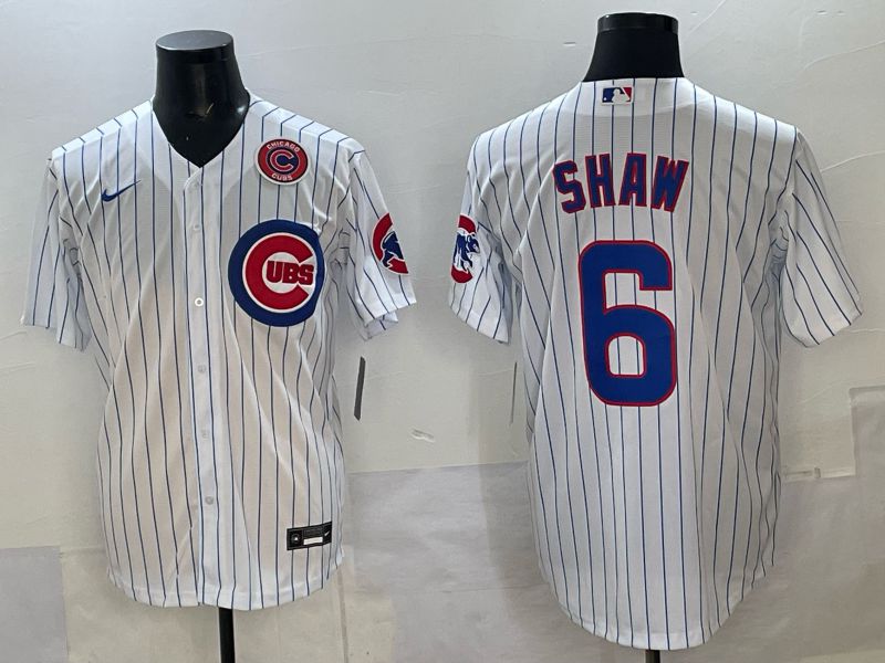 Men Chicago Cubs #6 Shaw white Nike MLB 2025 jersey 01->green bay packers->NFL Jersey